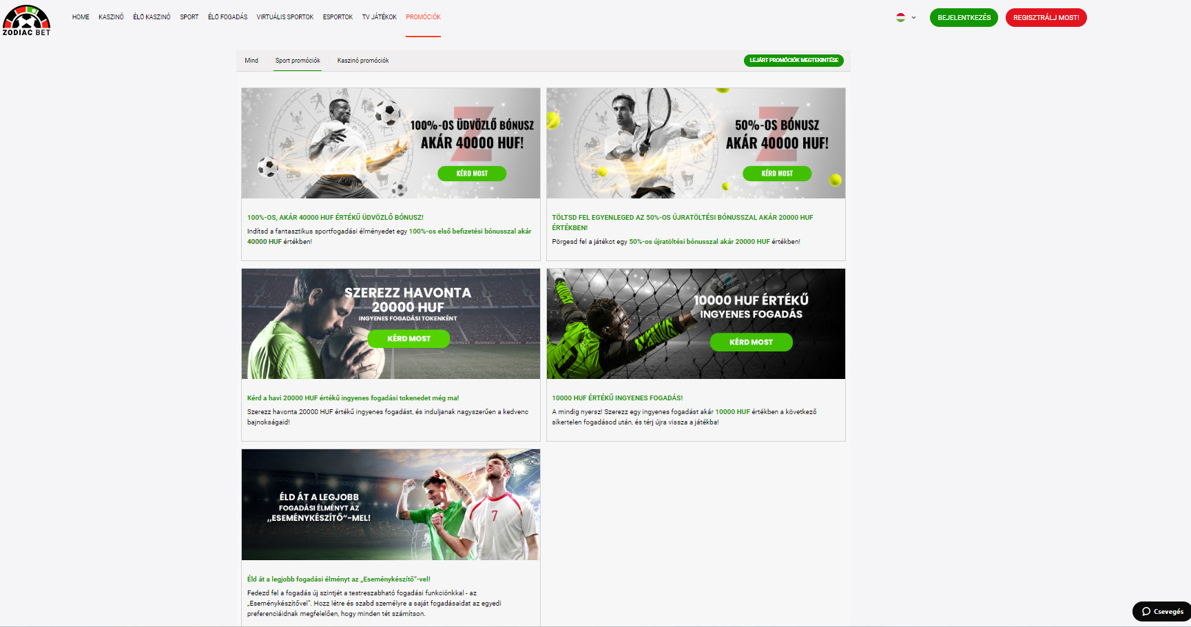 10 000 HUF INGYENES FOGADÁS